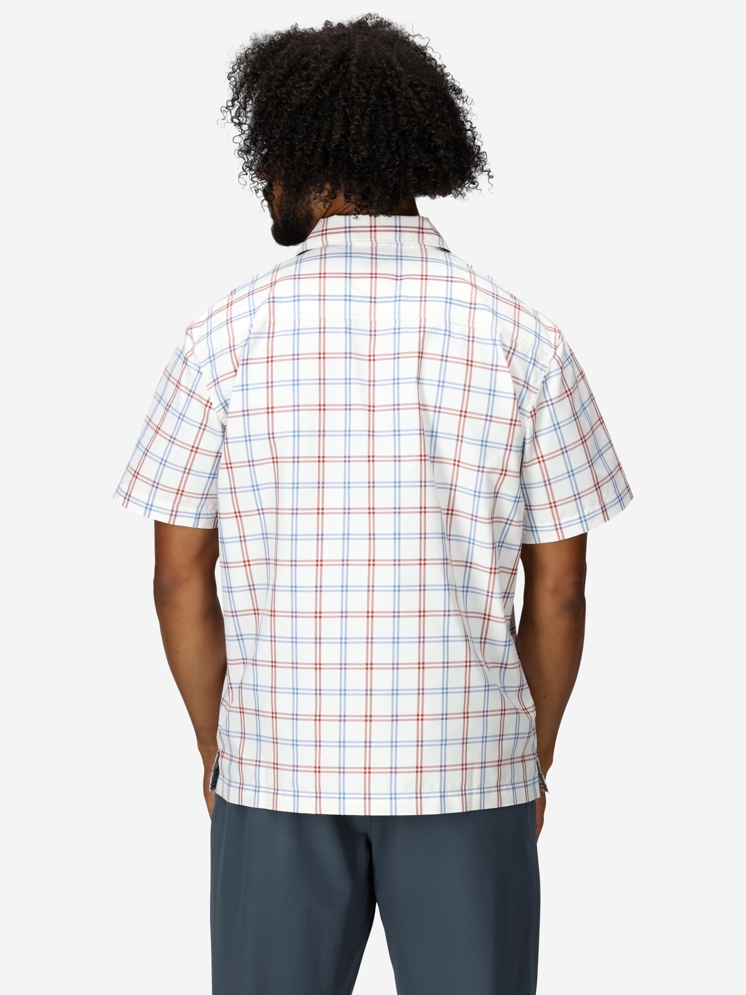 Marmot Men's AirExchange UPF 40 Camp Novelty Short-Sleeve Shirt Pearl Windowpane 03