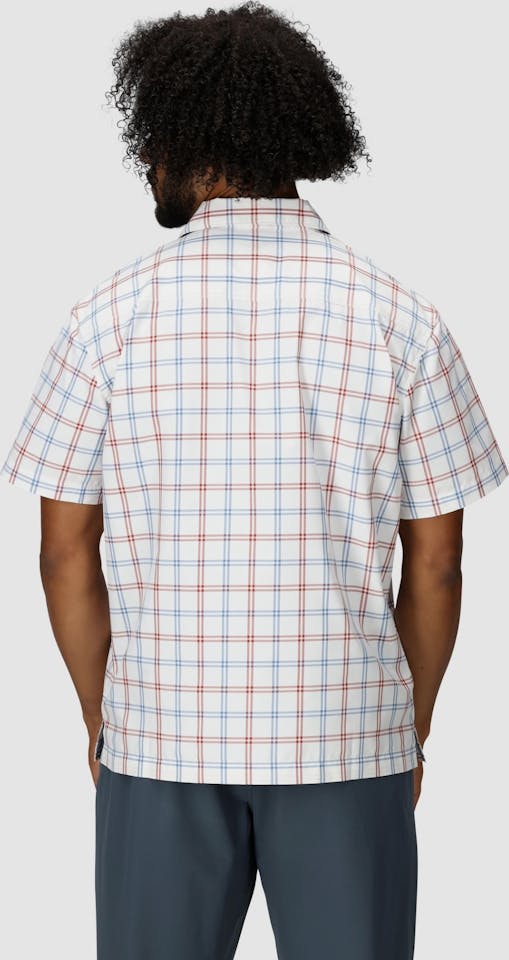 Marmot Men's AirExchange UPF 40 Camp Novelty Short-Sleeve Shirt Pearl Windowpane 03