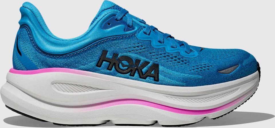Hoka Women's Bondi 9 Skyward Blue / Neon Fuchsia 02