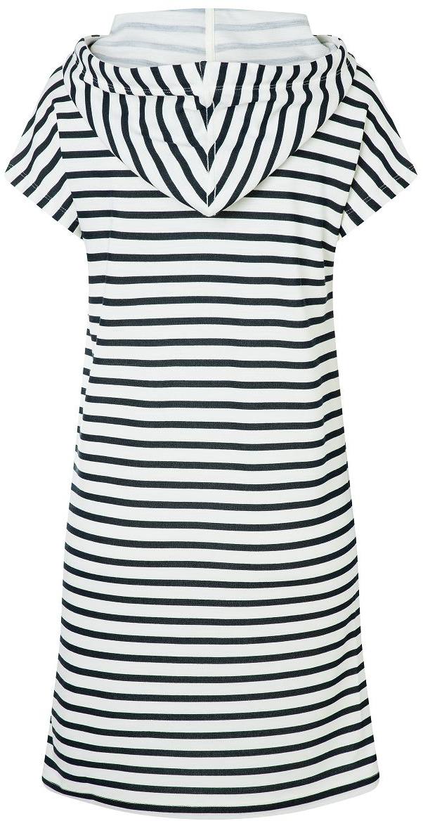 Supernatural Women's Funnel Stripe Bio Dress White/Navy 04