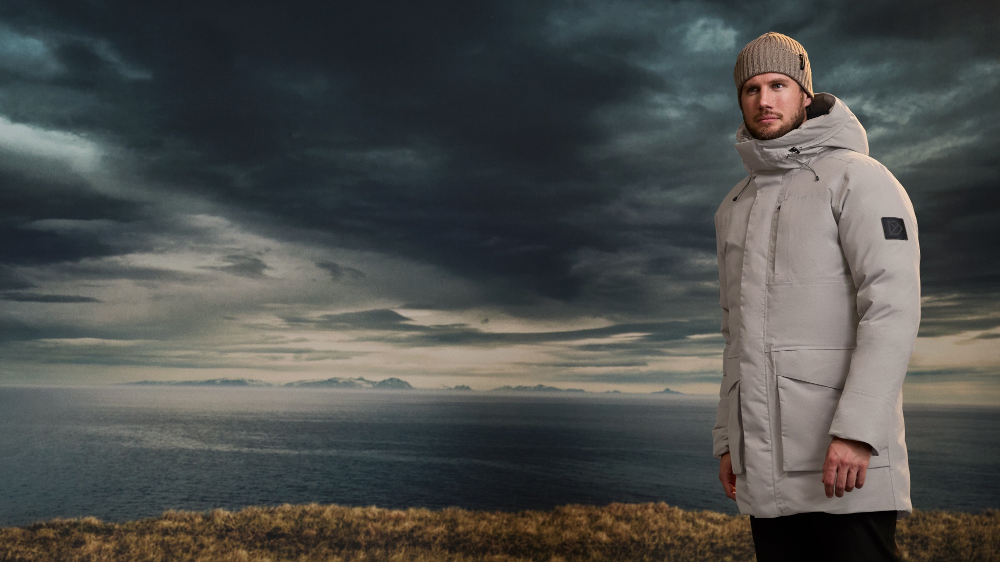 Didriksons Men's Akilles 2 Parka Ash Brown 14