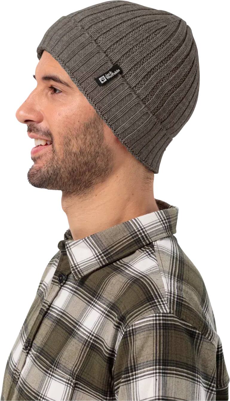 Jack Wolfskin Rib Knit Beanie Slate 02