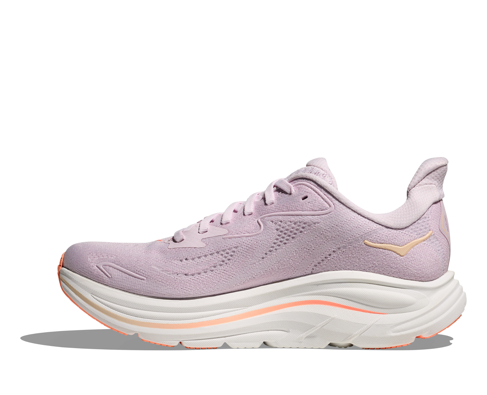 Hoka Women's Clifton 10 Lilac Cream / Tangerine Flow 07