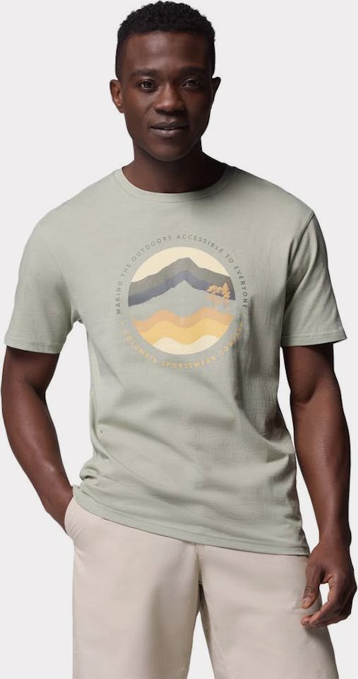 Columbia Men's Path Lake Graph Tee Safari, Stone Green 01
