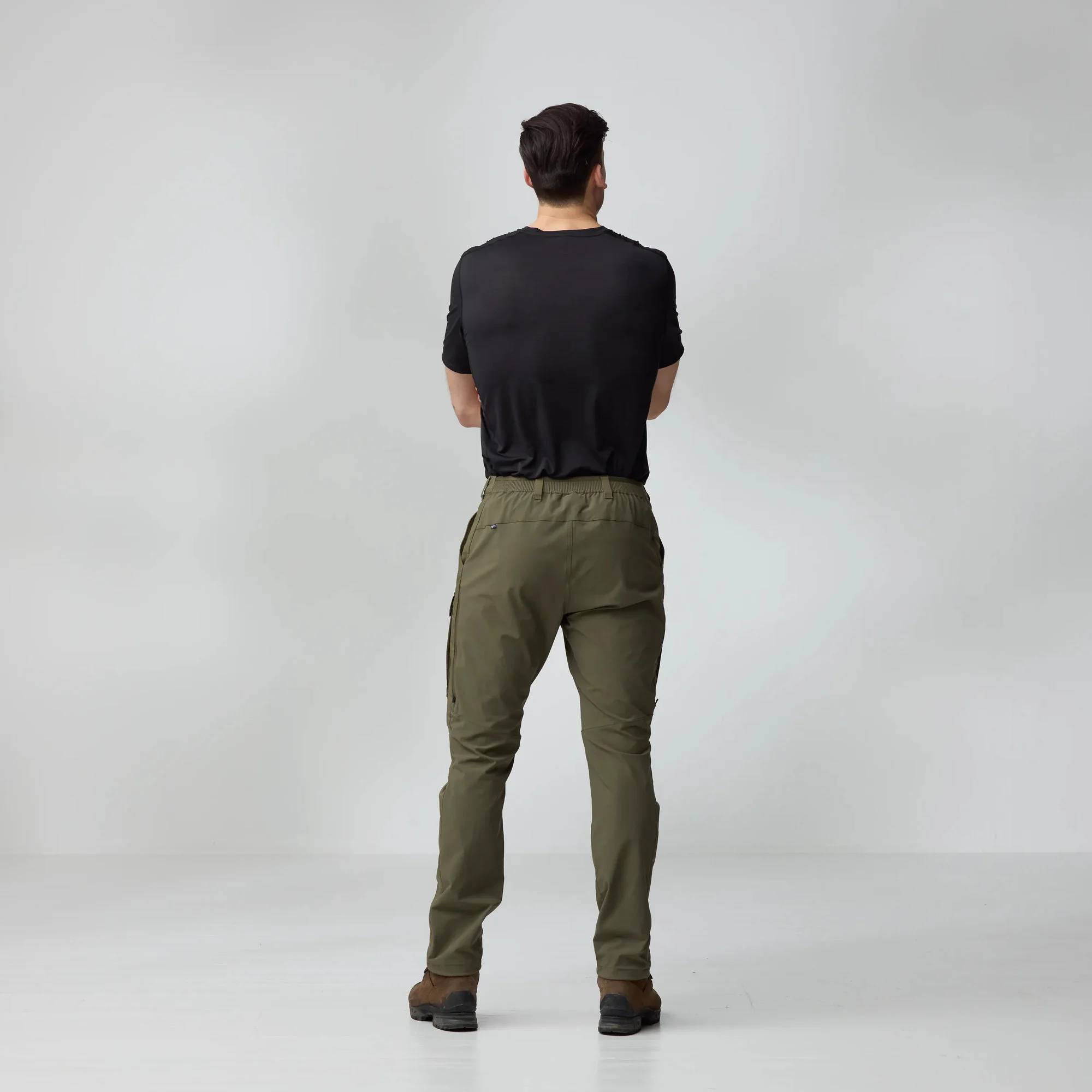 Fjällräven Men's Abisko Hybrid Trail Trousers Laurel Green 03