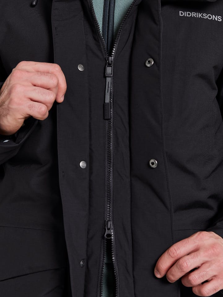 Didriksons Men's Akilles 2 Parka - Miesten talvitakki Musta 06
