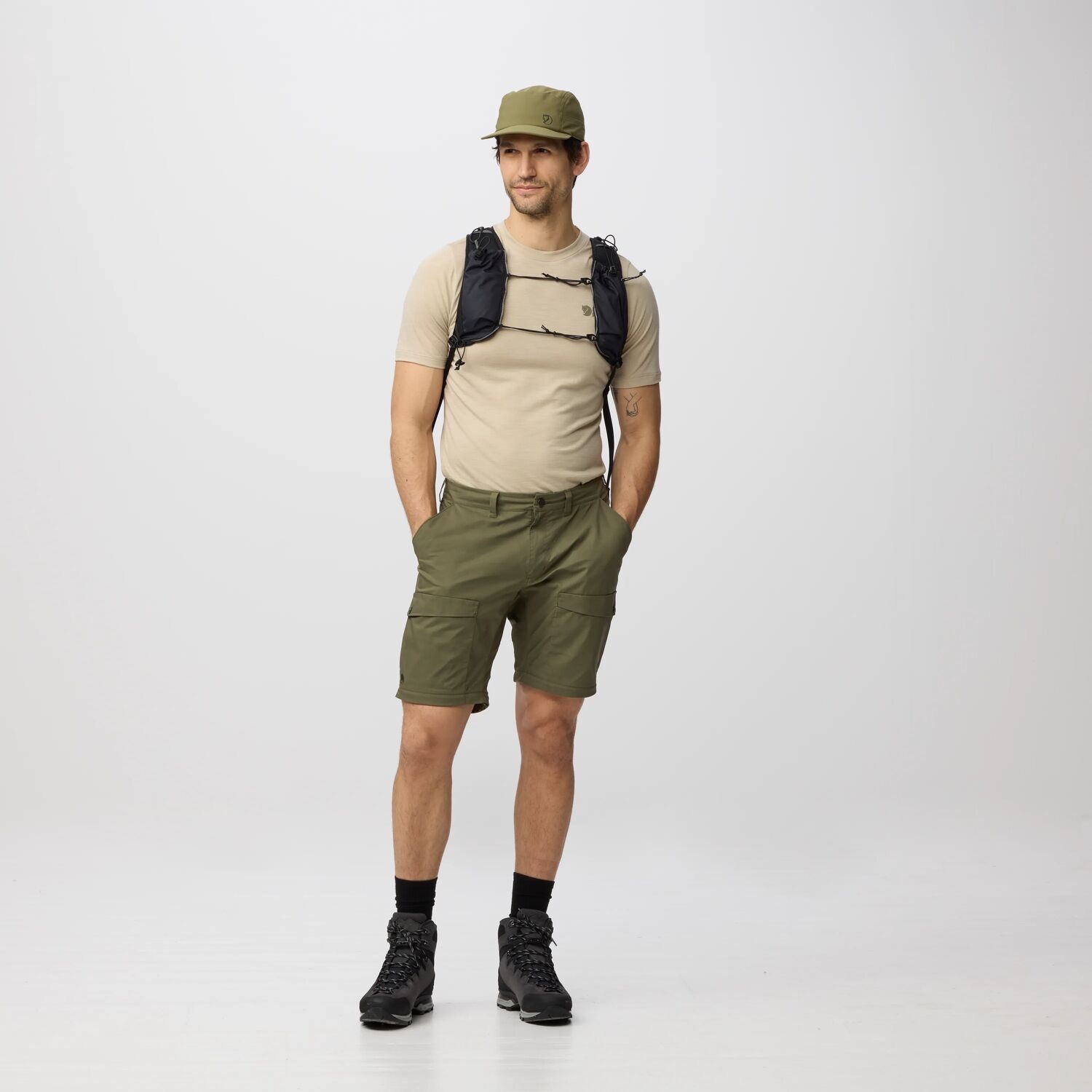 Fjällräven Men's Abisko Hybrid Trail Zipoff Trousers Musta 13