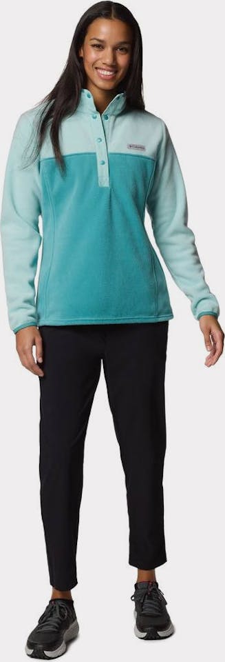 Columbia Women's Benton Springs Half Snap Pullover Fleece II Icy Morn, Shark 05