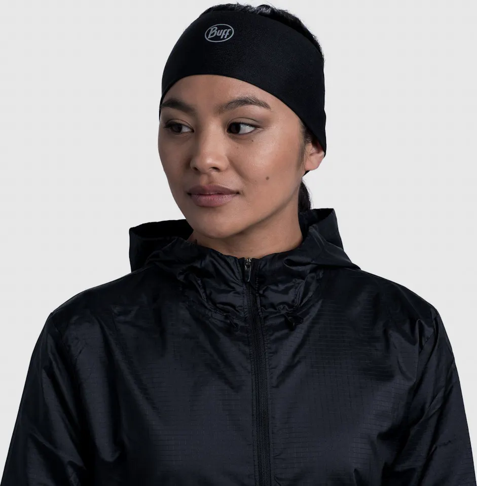 Buff Coolnet UV Wide Headband Black Solid 03