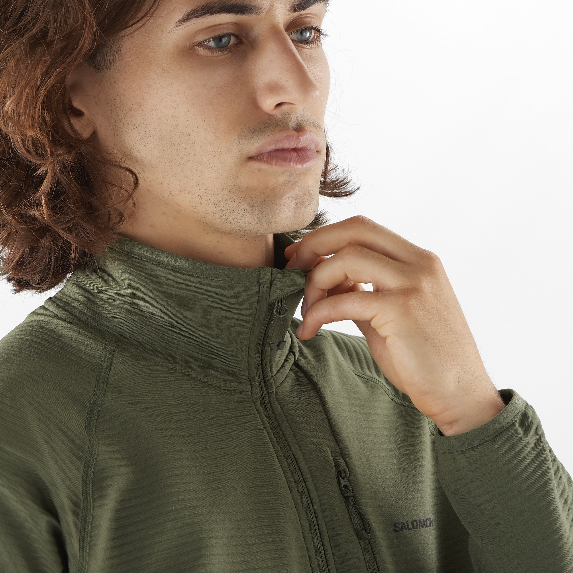 Salomon Men's Essential Lightwarm Full Zip Grape 03