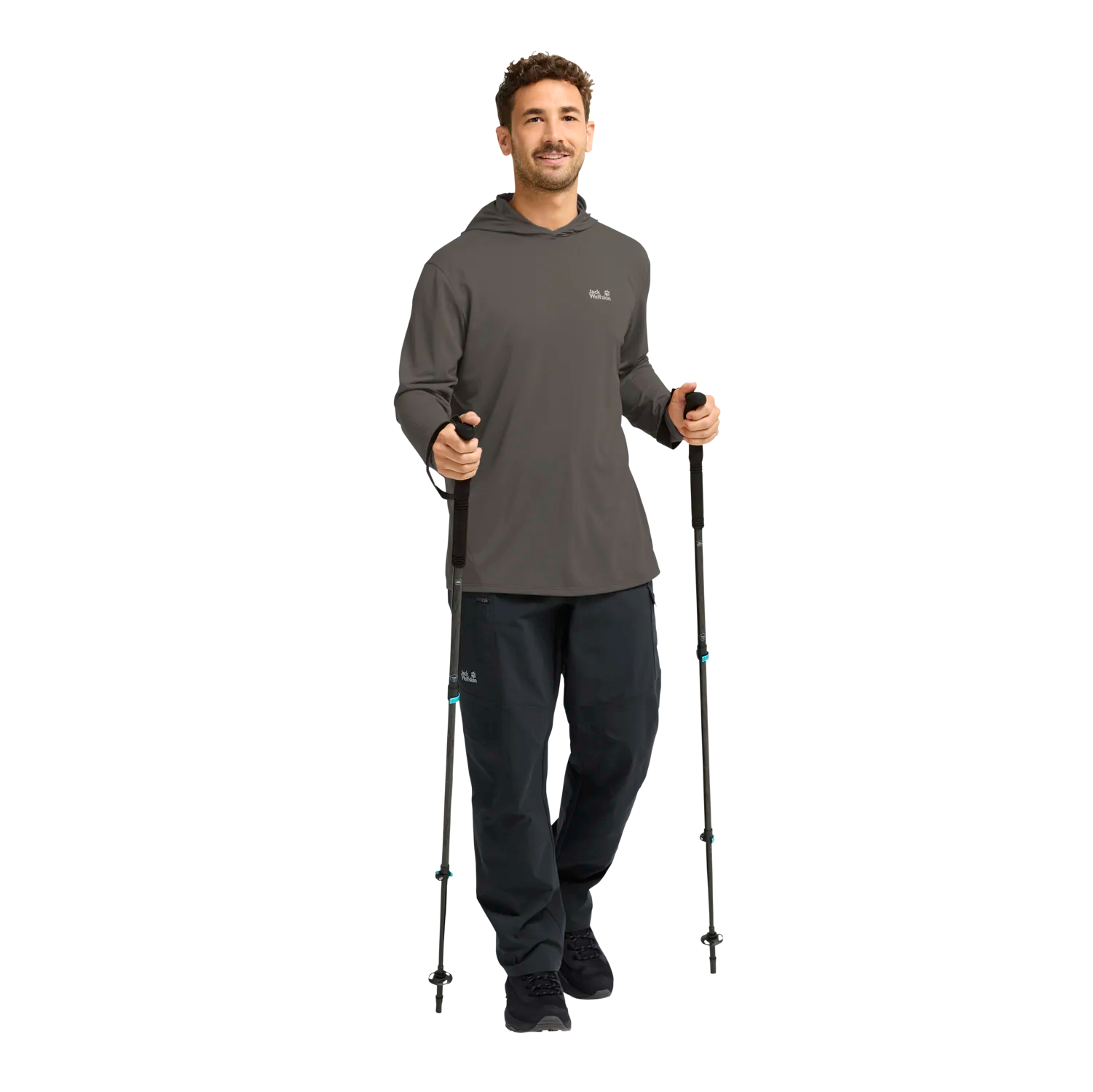 Jack Wolfskin Men's Prelight Suncool Hoody Flint 05