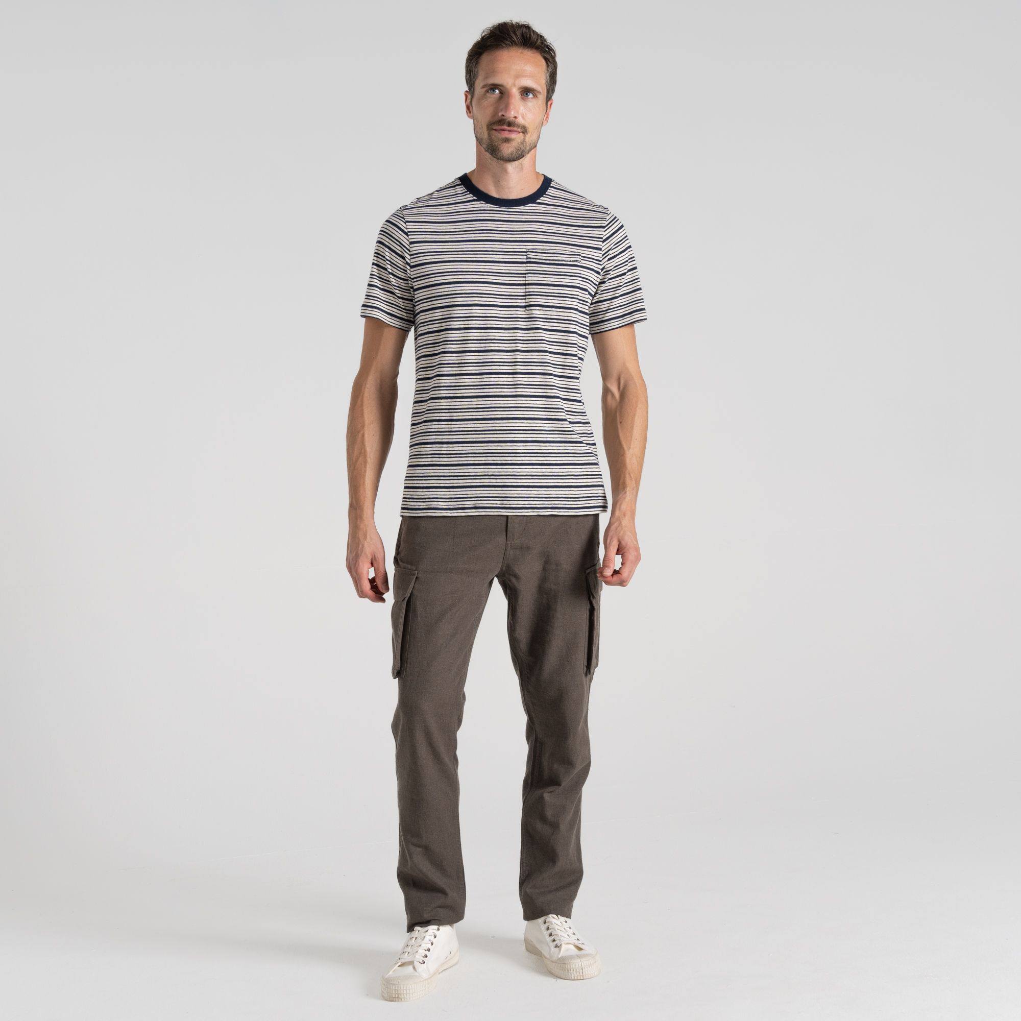 Craghoppers Men's Mollugo Short Sleeve Tee Navy / White 03