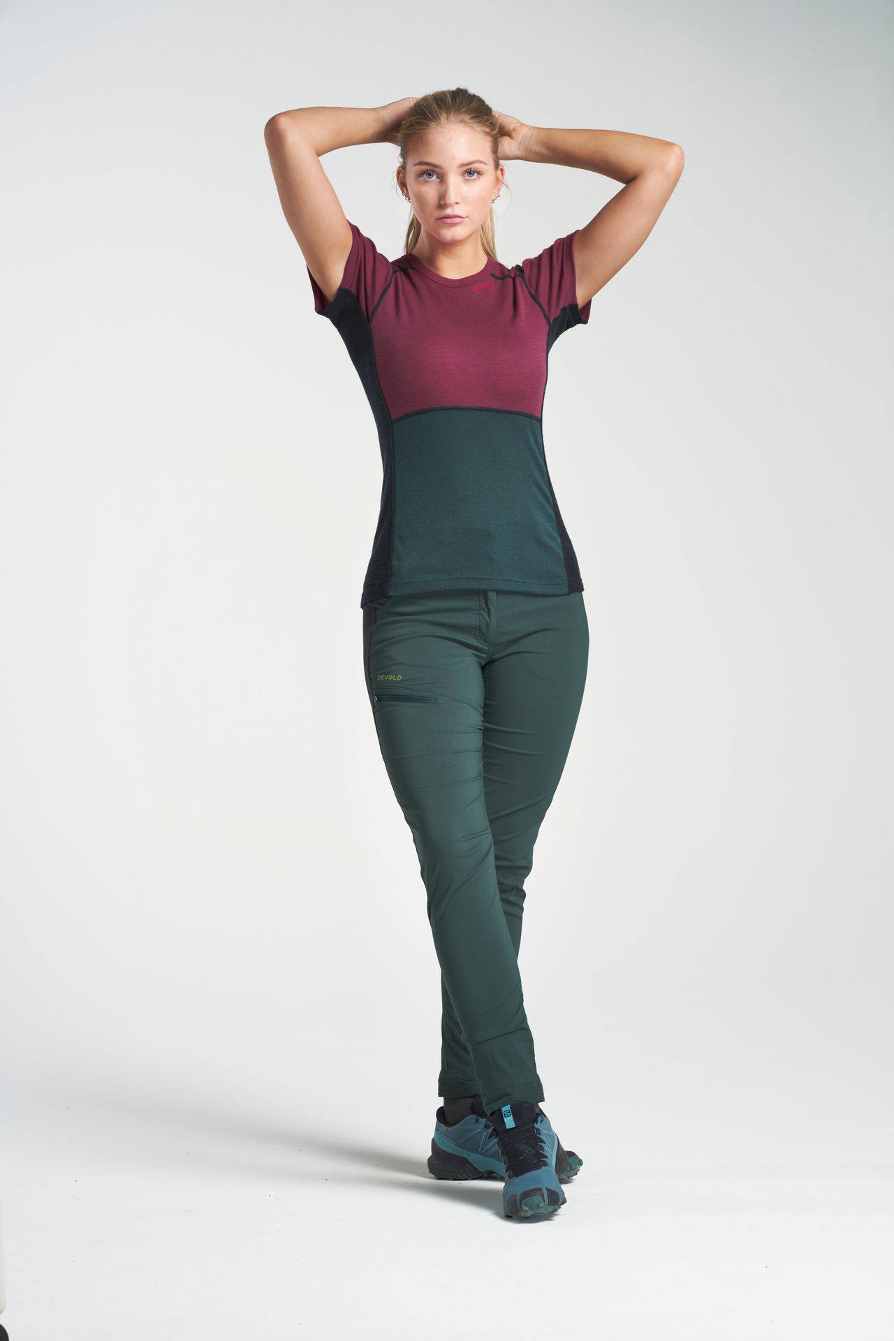 Devold Lauparen Merino 190 Tee Woman Beetroot 05