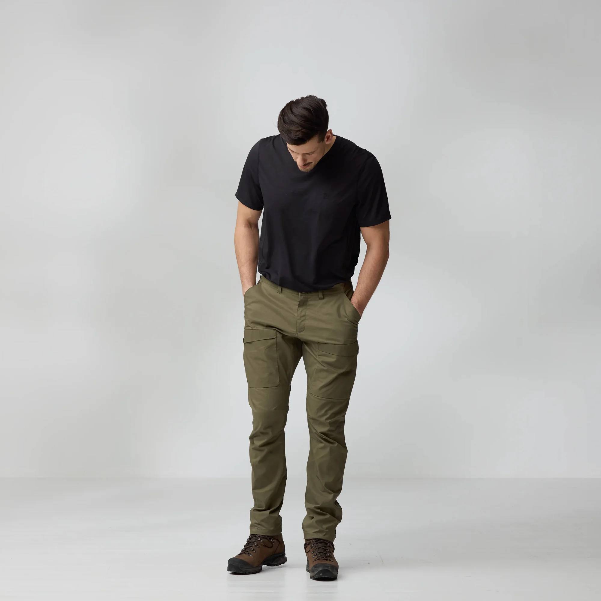 Fjällräven Men's Abisko Hybrid Trail Trousers Laurel Green 06