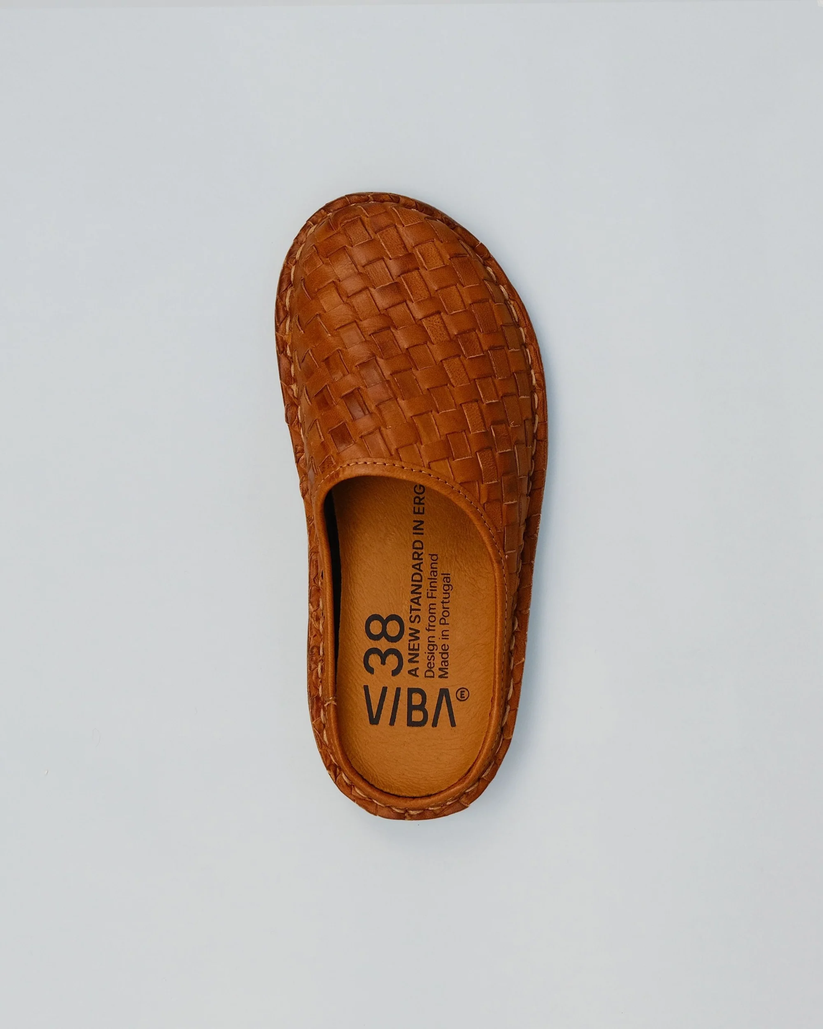 VIBAe Roma Woven Leather Cognac 02