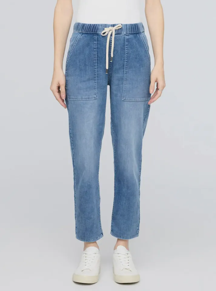 Duer Women's Performance Denim Lite Harbour Pant Light Stone 01