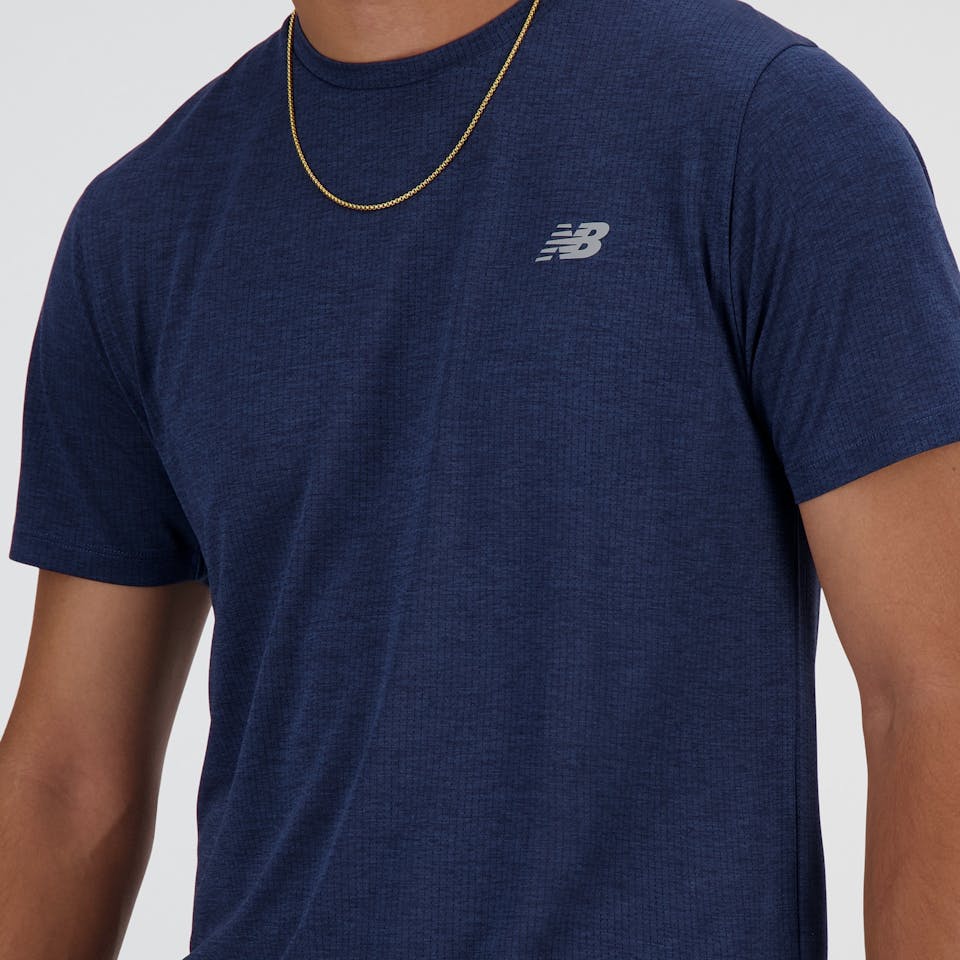 New Balance Men's Athletics Run Tee Navy 04