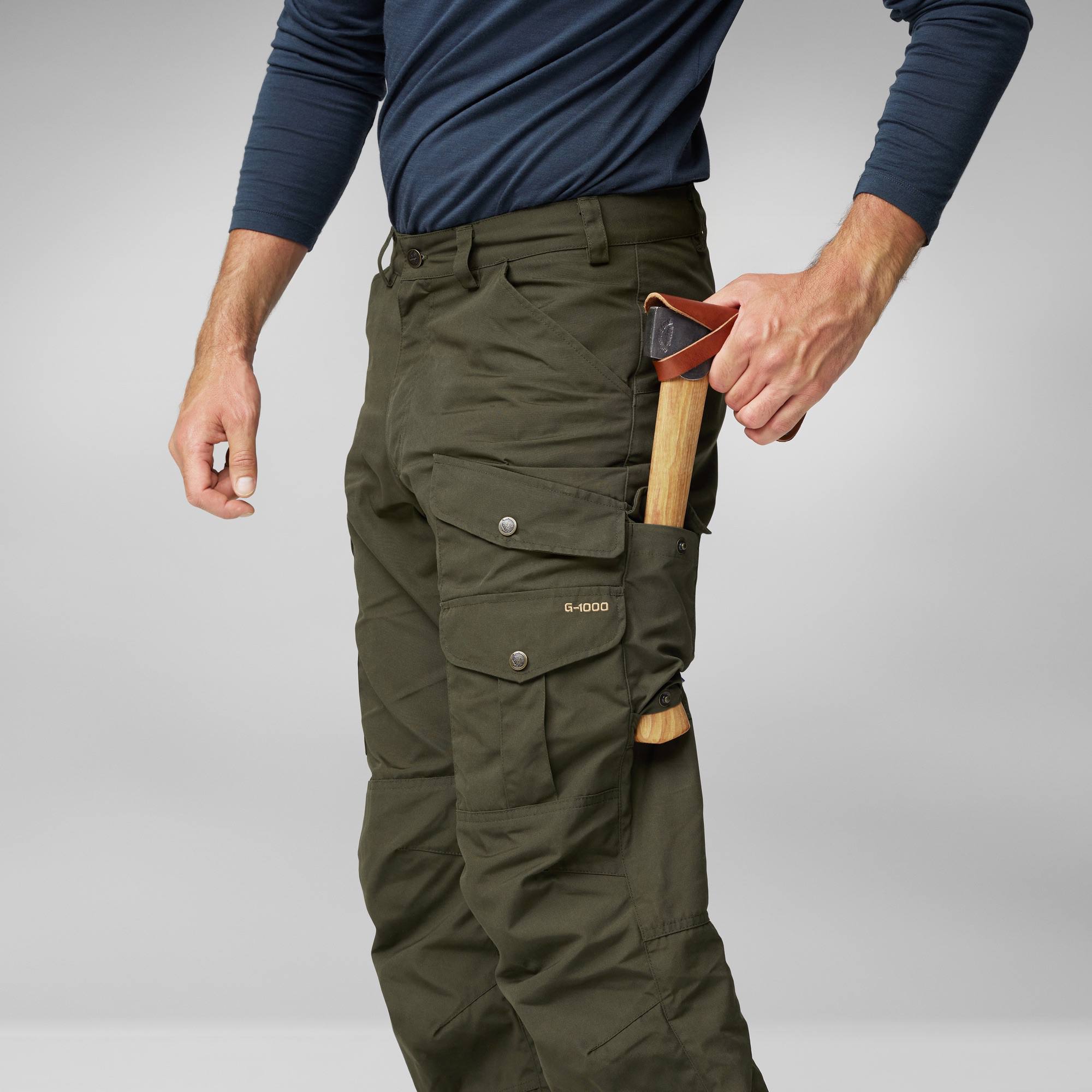 Fjällräven Men's Vidda Pro Trousers Dark olive / Black 05