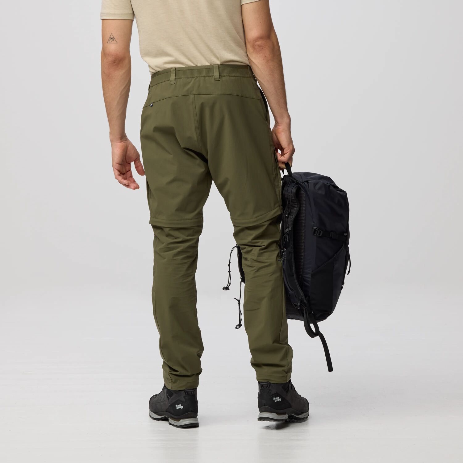 Fjällräven Men's Abisko Hybrid Trail Zipoff Trousers Musta 03
