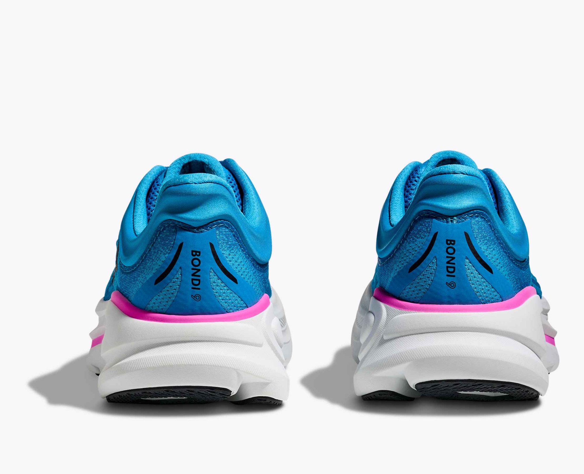 Hoka Women's Bondi 9 Skyward Blue / Neon Fuchsia 06