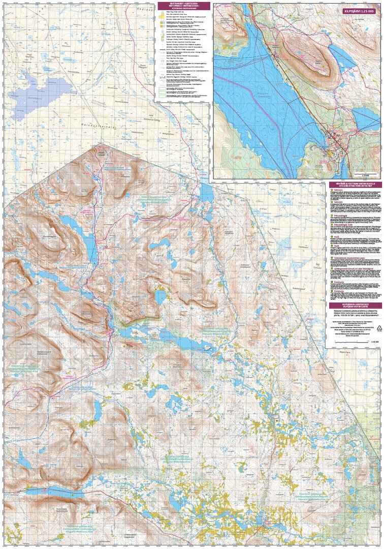 Karttakauppa Kilpisjärvi Pältsan 1:50 000 / 1:25 000  03