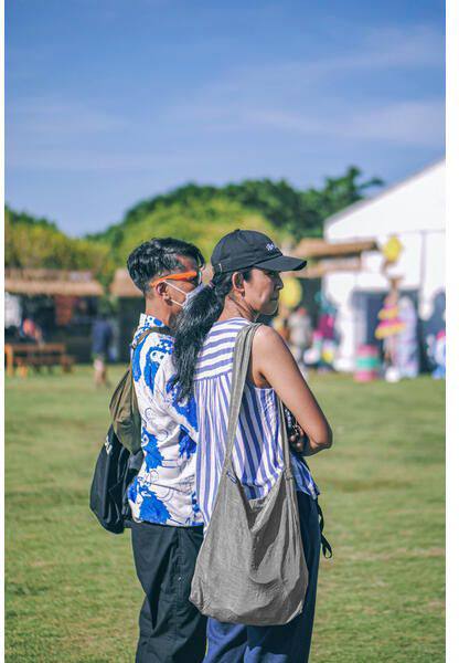 Ticket To The Moon Eco Bag M Premium Vaaleanharmaa 02