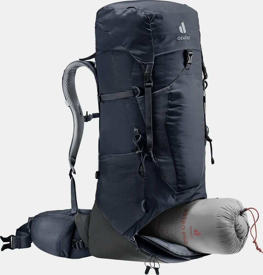 Deuter Aircontact Lite 40+10 Musta / Grafiitti 11
