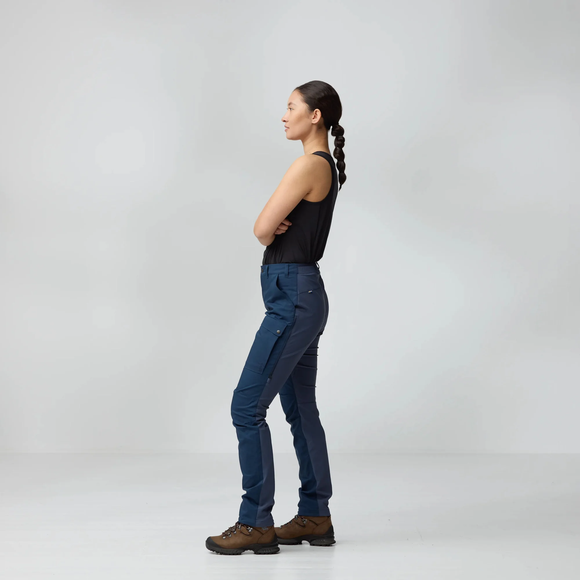 Fjällräven Women's Abisko Hybrid Trail Trousers Black 05